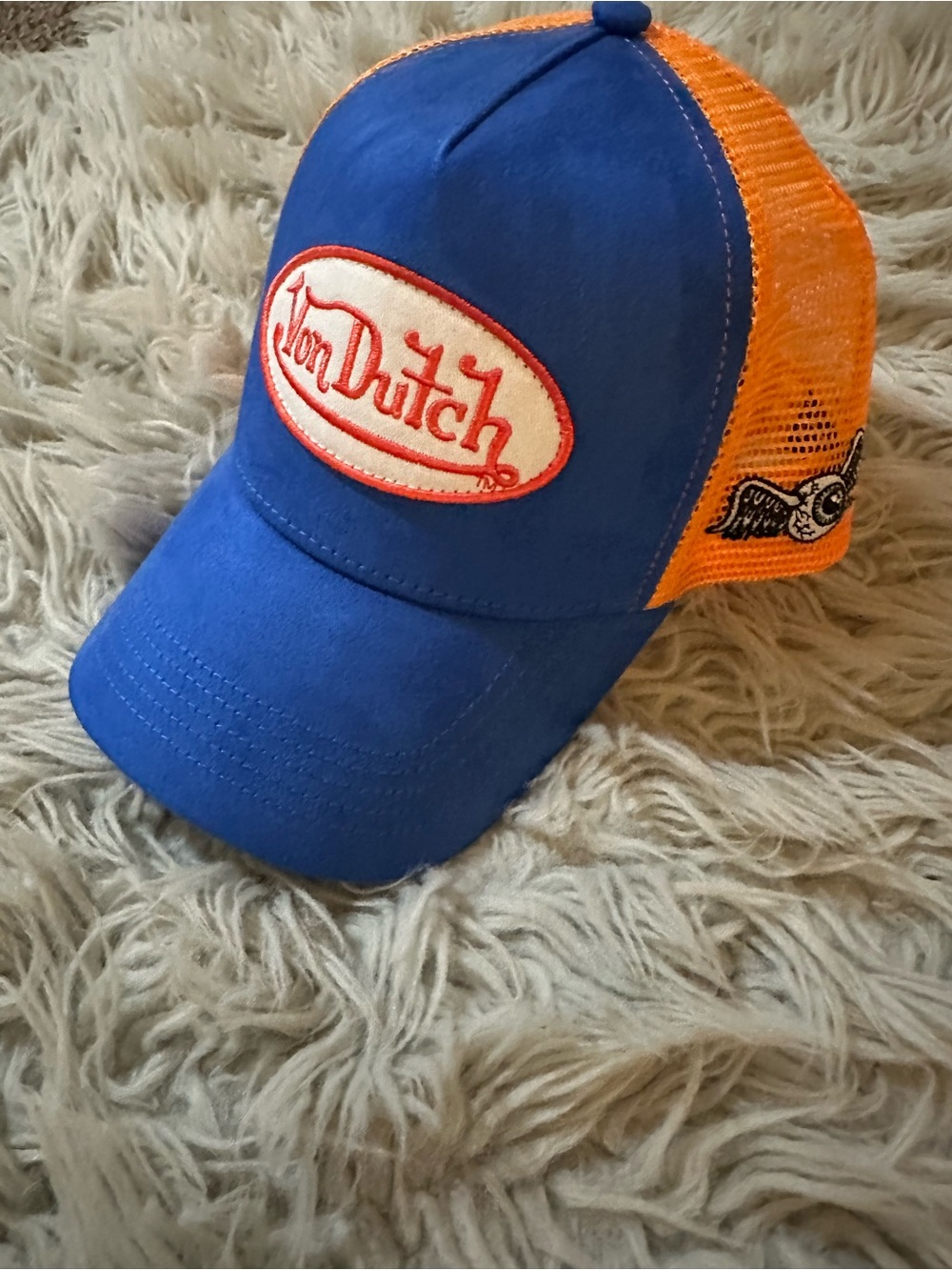 Von Dutch Blue & Orange Trucker Hat